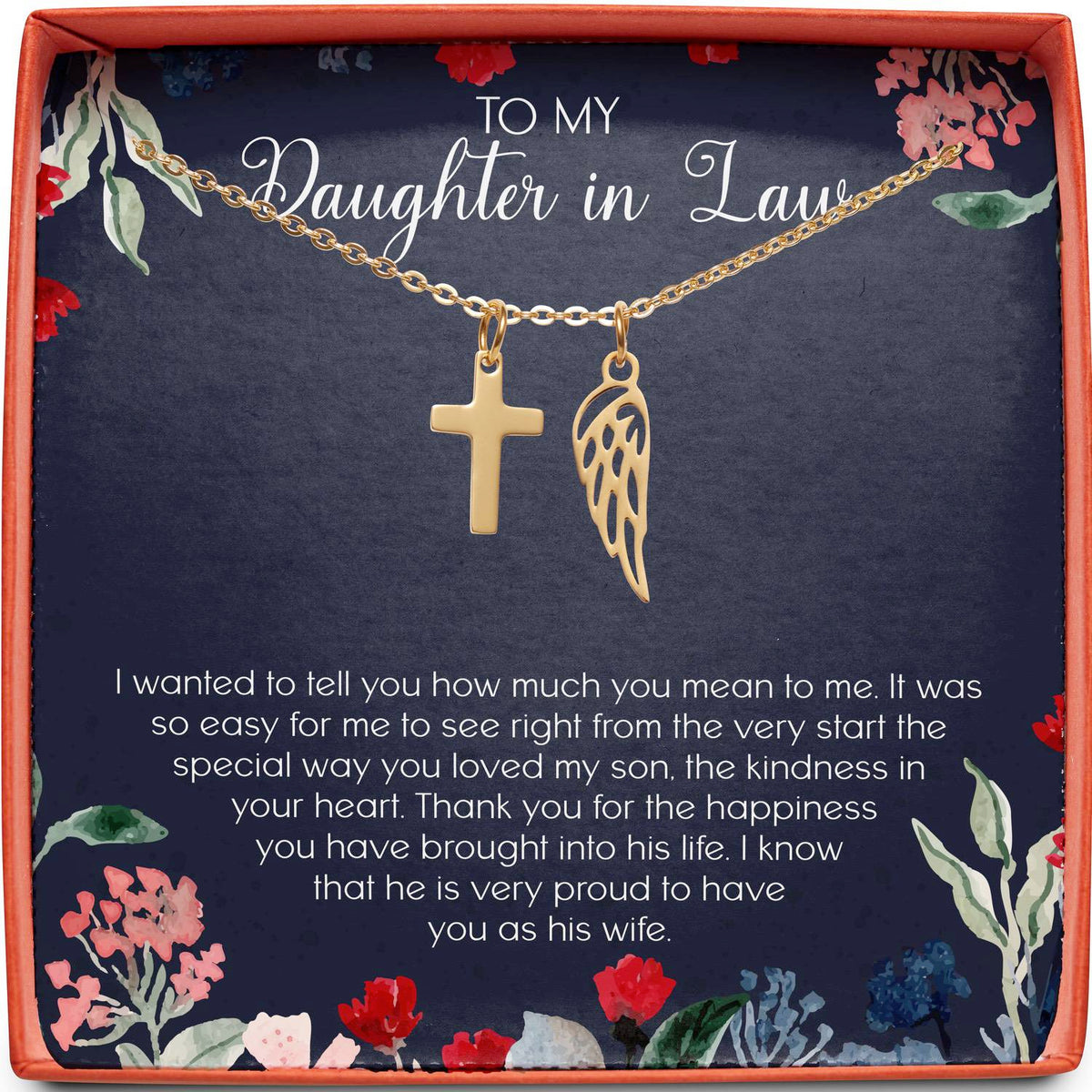 To My Daughter in Law | Kindness in Your Heart | Cross Necklace