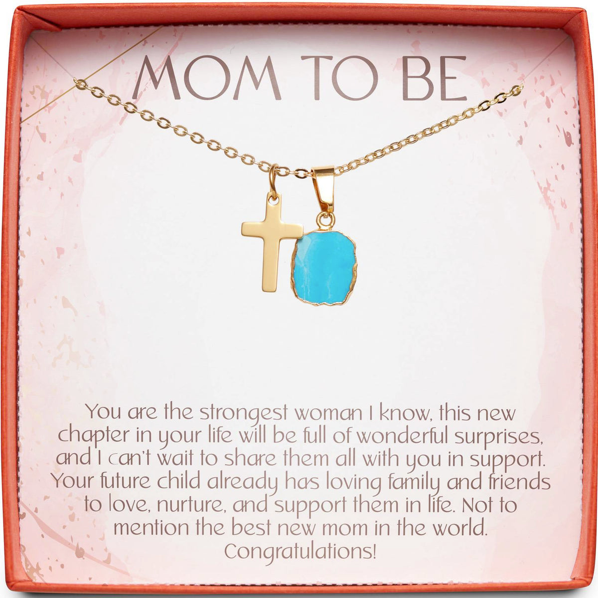 Mom to Be | Strongest Woman I Know | Cross Necklace