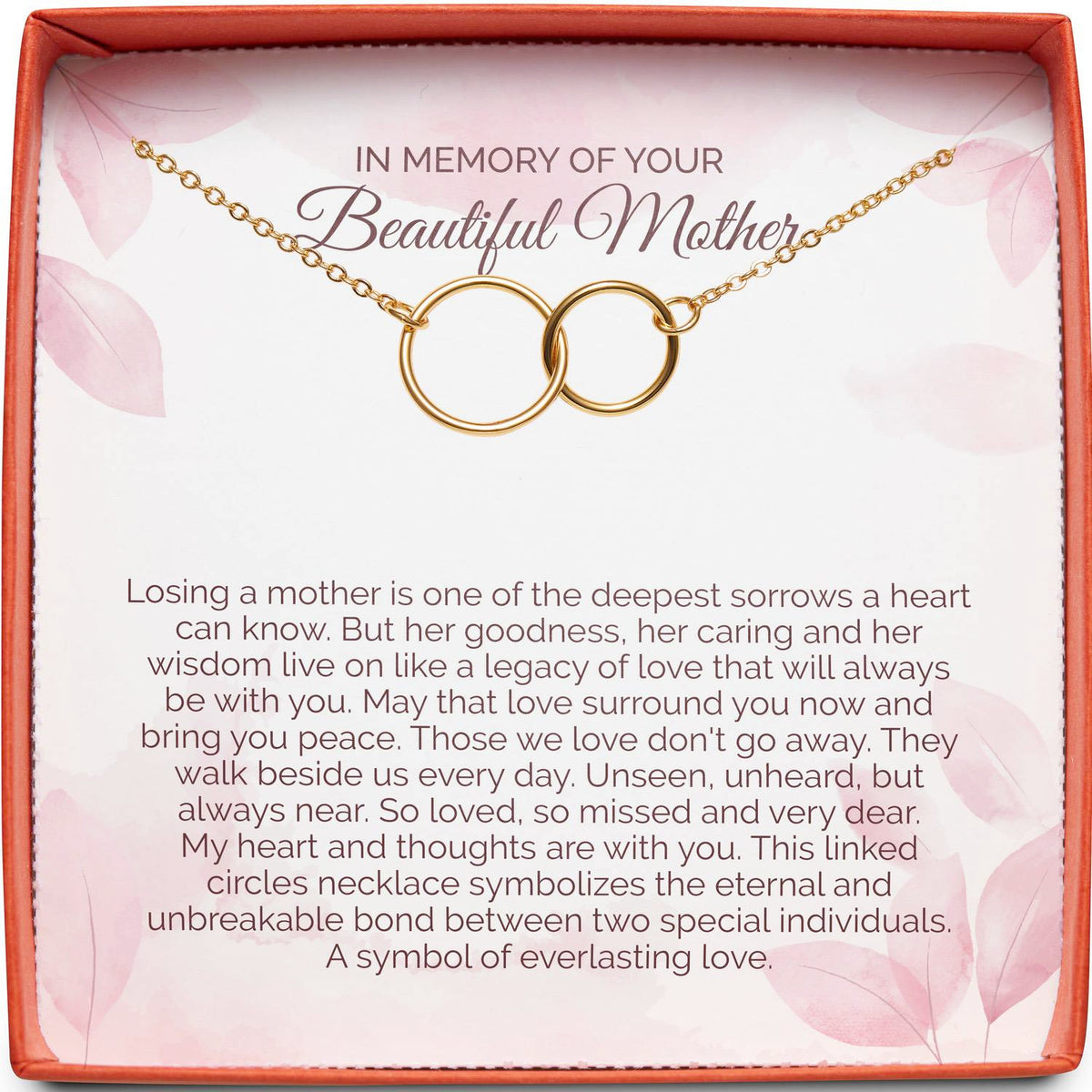 In Memory of your Beautiful Mother | Everlasting Love | Interlocking Circles