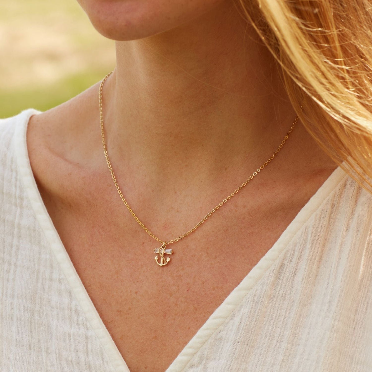 In Loving Memory of your Mom | Her Memory a Treasure | Anchor Necklace