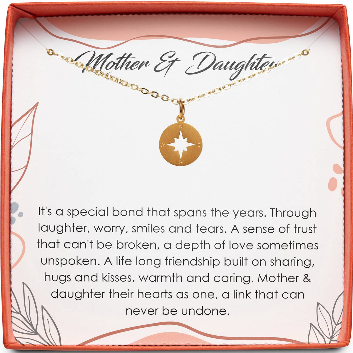 Mother &amp; Daughter | Special Bond | Compass Necklace