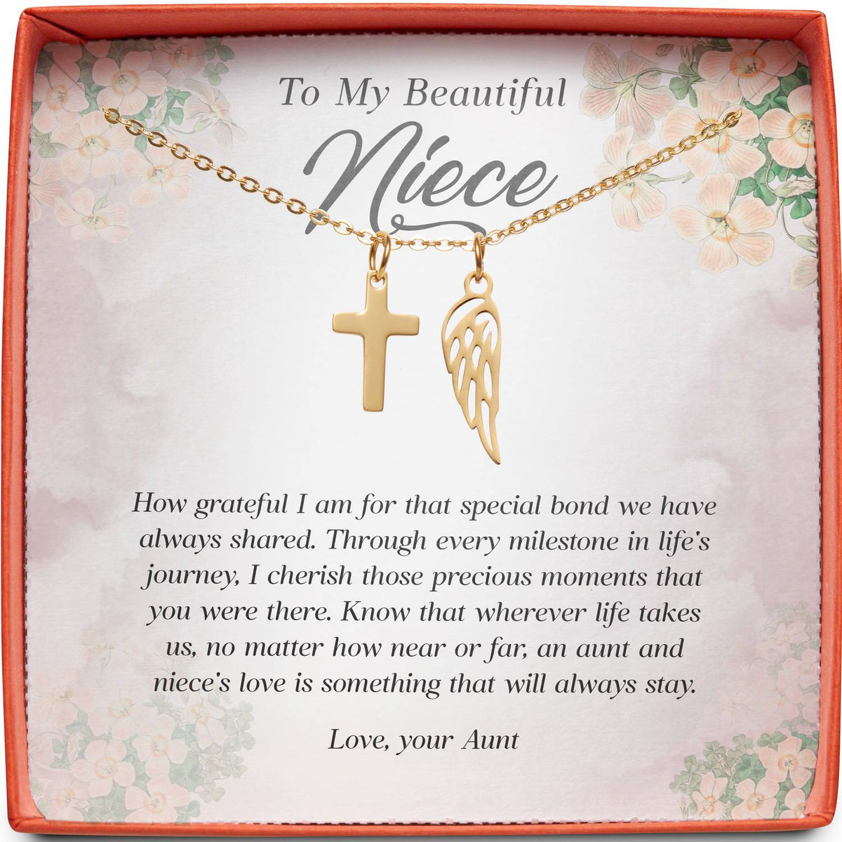 To My Beautiful Niece | Special Bond We Have Always Shared | Cross Necklace