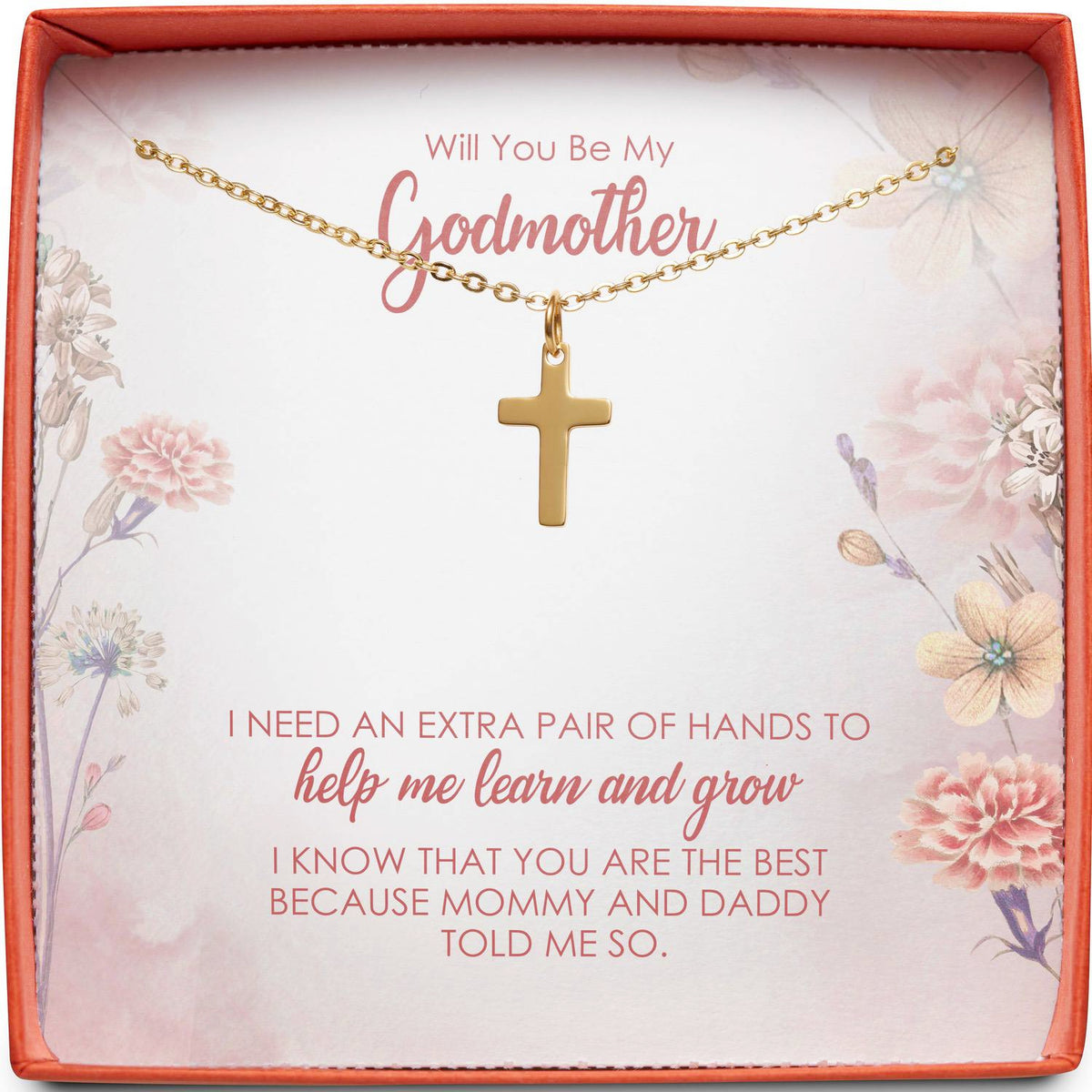 Will You Be My Godmother? | Extra Pair of Hands | Cross Necklace