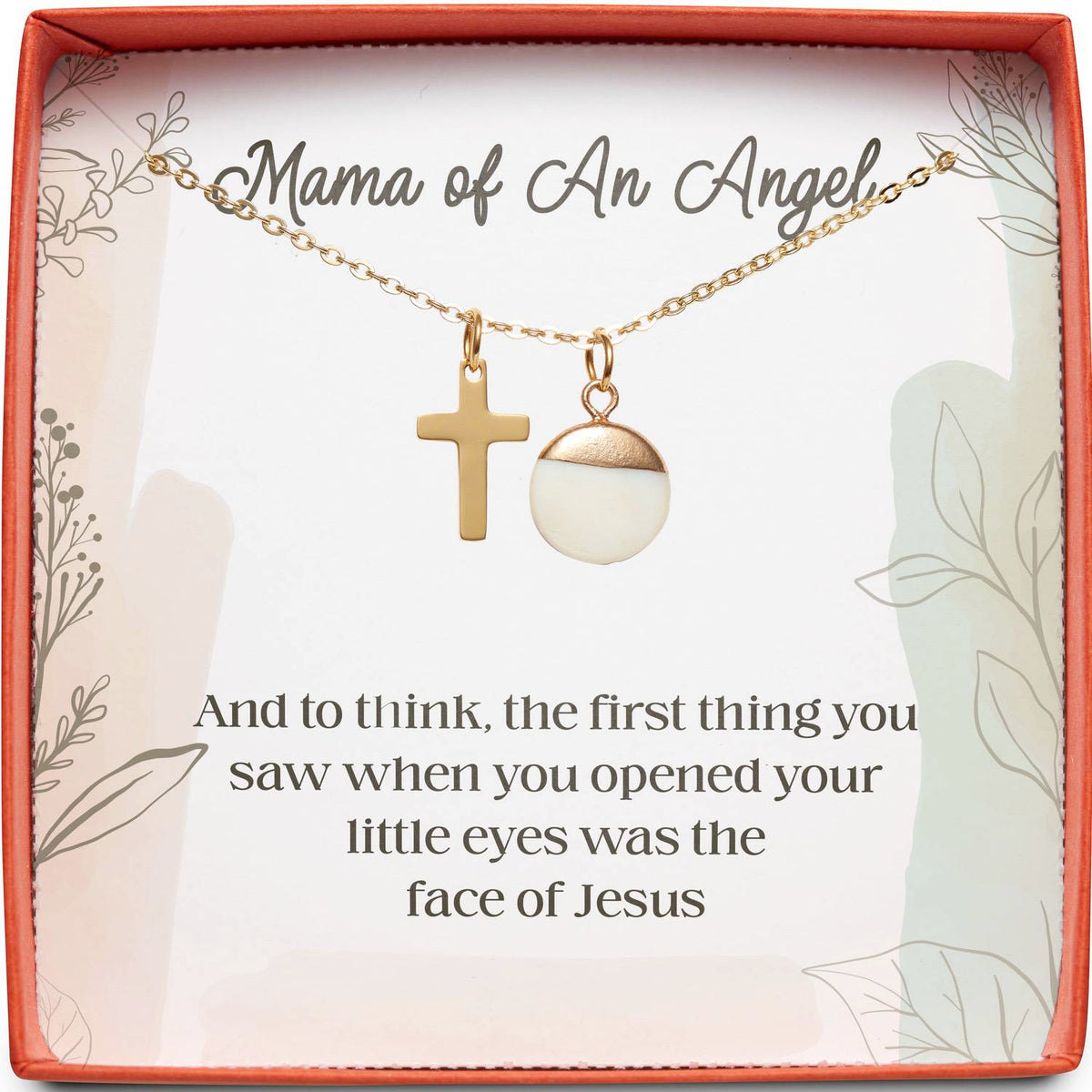Mama of An Angel | The Face of Jesus | Cross Necklace