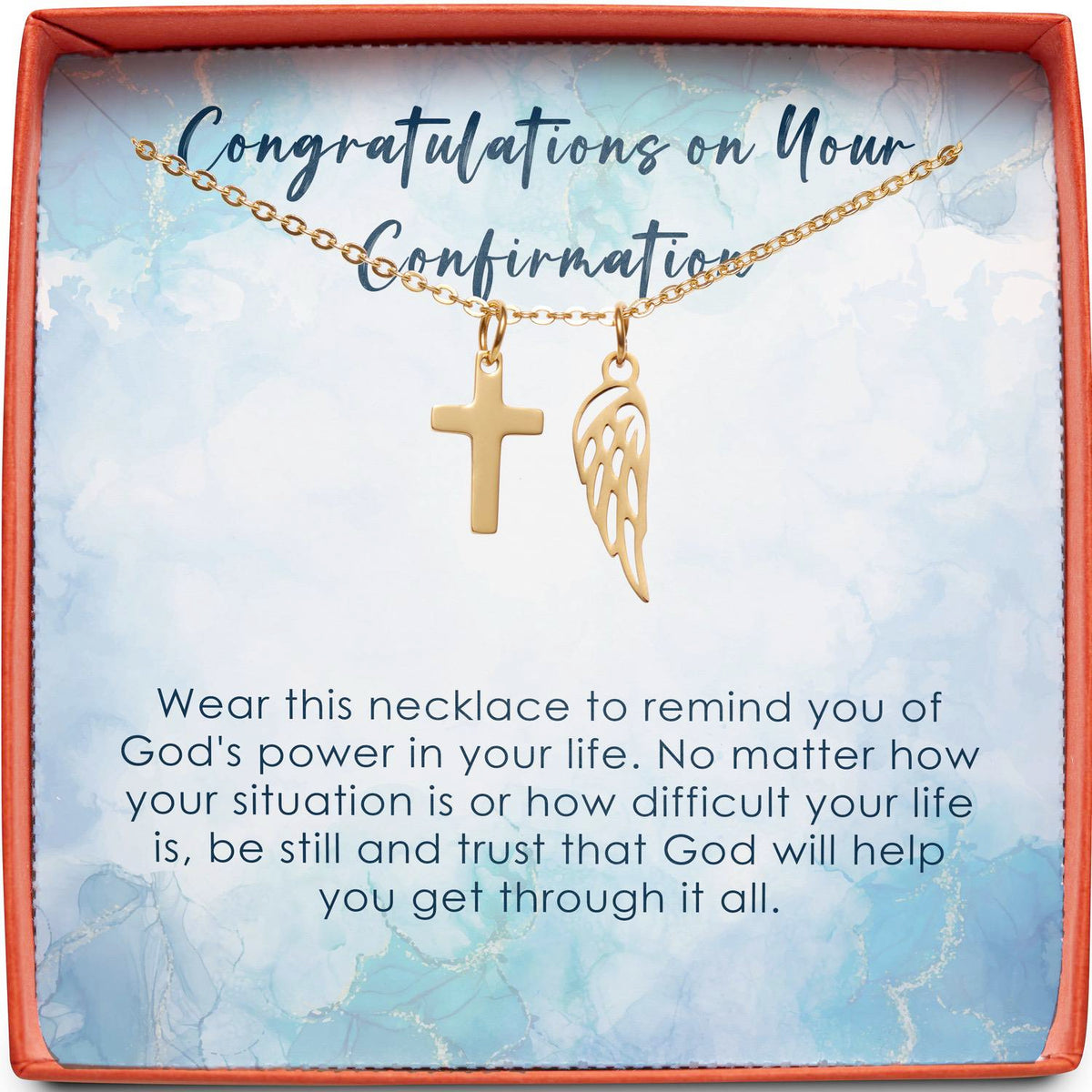 Congratulations on Your Confirmation | God&#39;s Power in Your Life | Cross Necklace