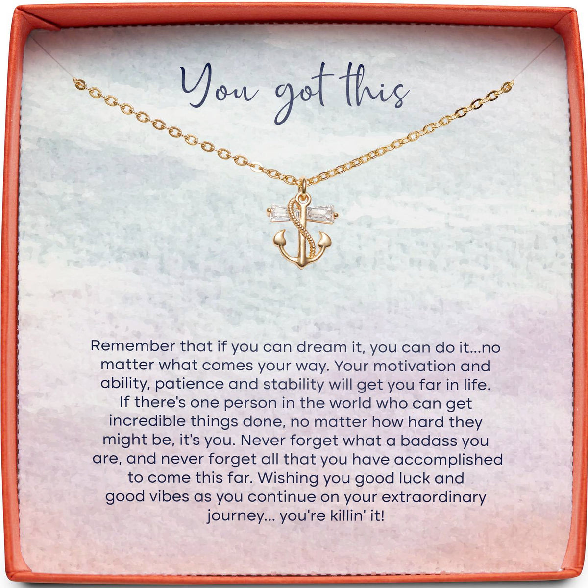 Gift for New Chapter | You Got This | Anchor Necklace