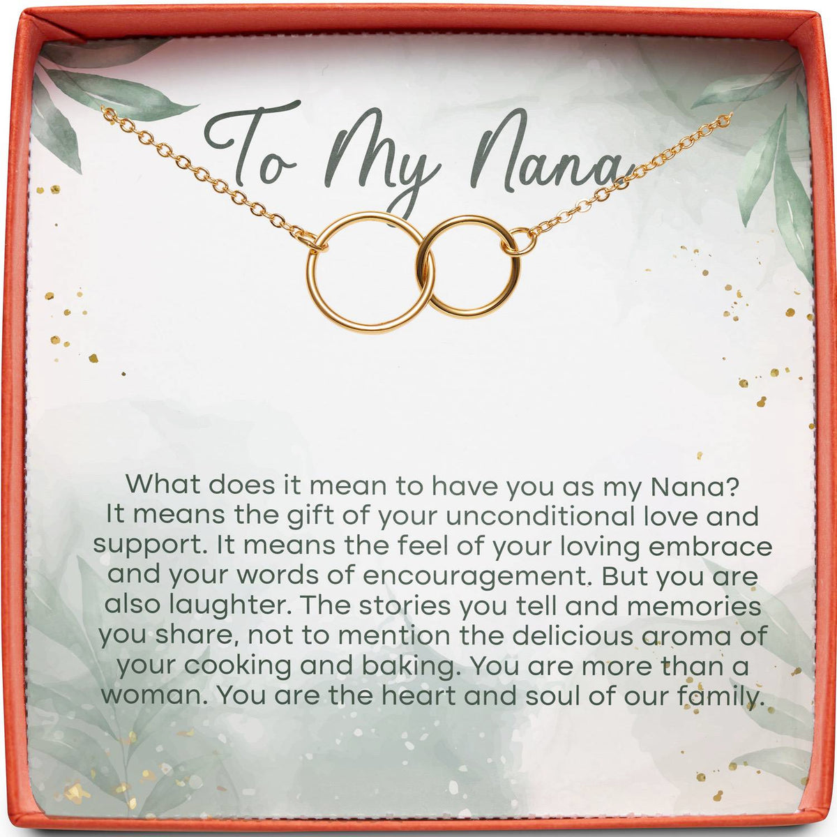 To My Nana | Heart and Soul of Our Family | Interlocking Circles