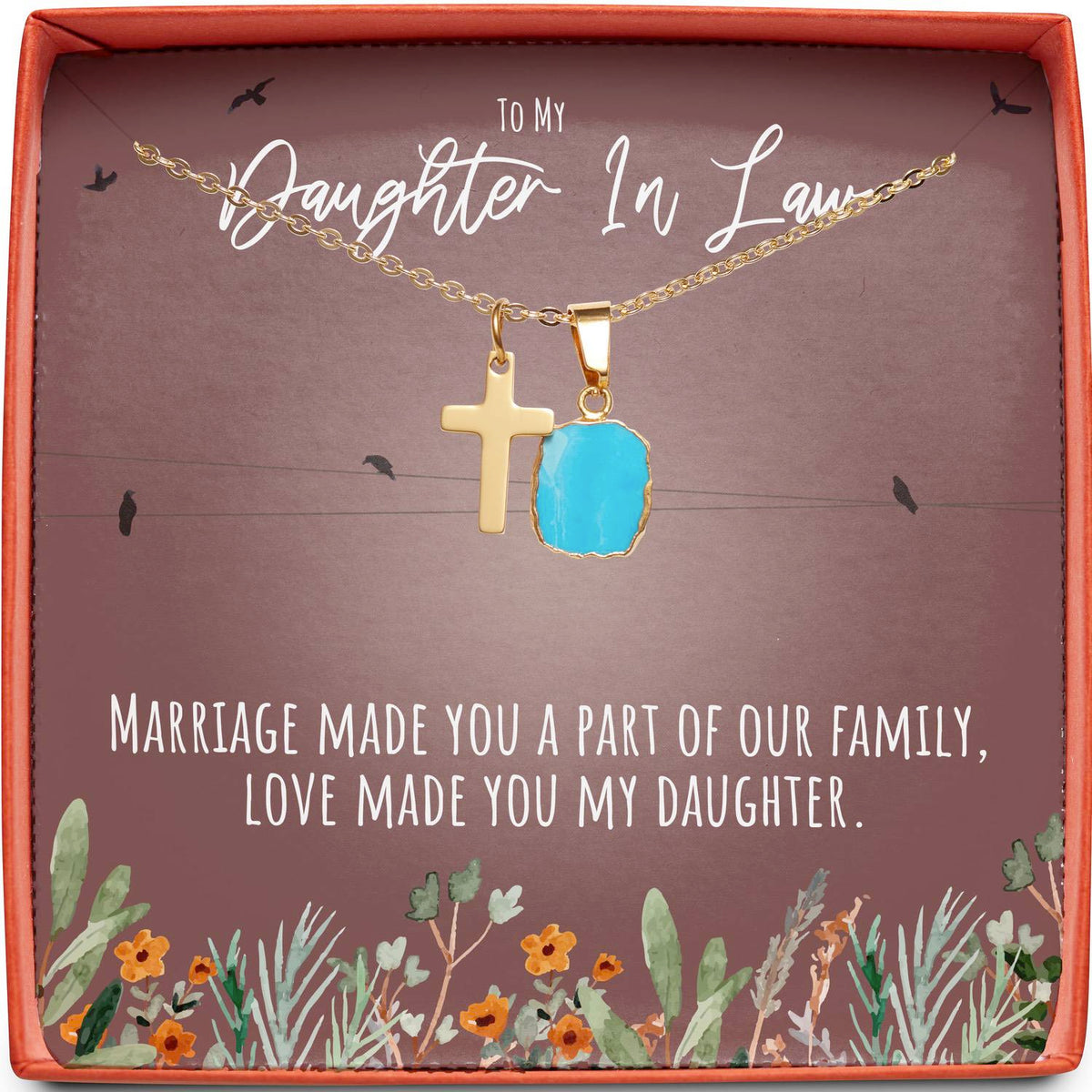 To My Daughter In Law | Love Made You My Daughter | Cross Necklace