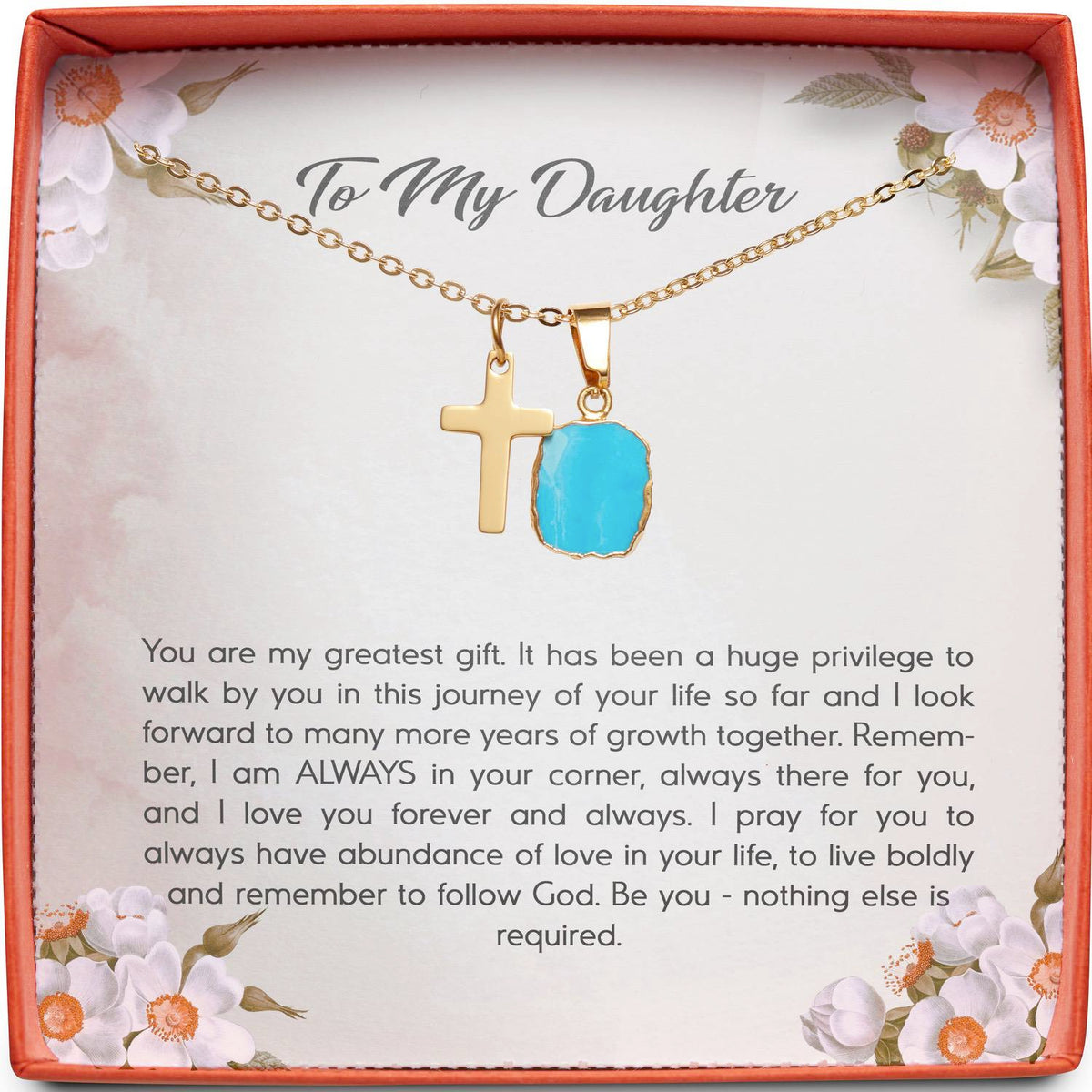 To My Daughter | My Greatest Gift | Cross Necklace