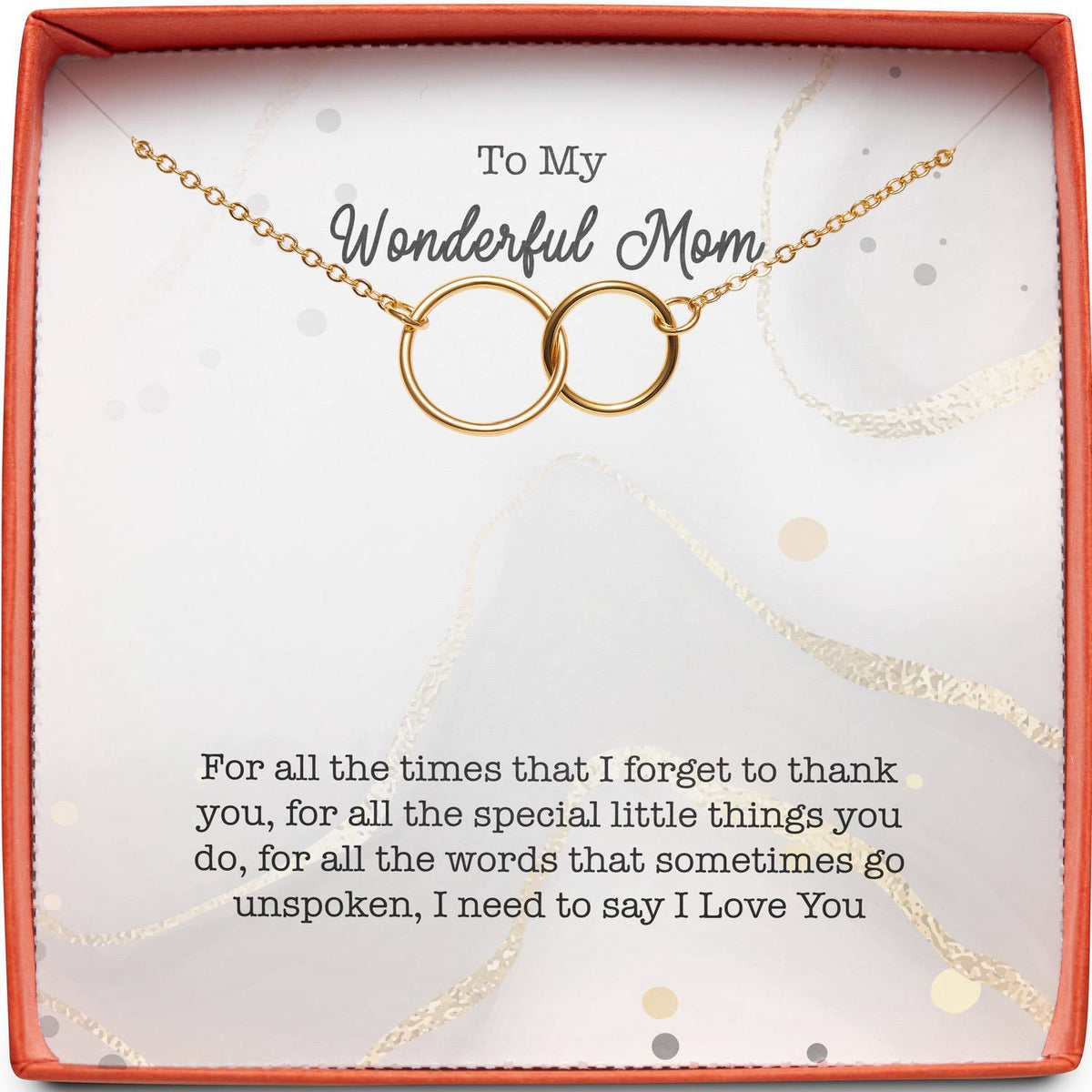 To My Wonderful Mom | Special Little Things You Do | Interlocking Circles