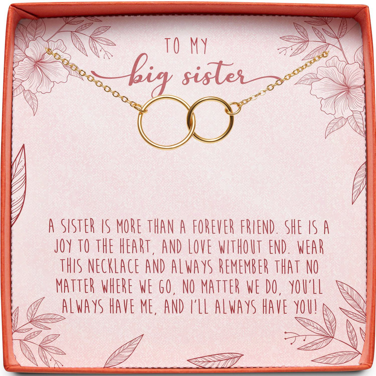 To My Big Sister | More Than a Forever Friend | Interlocking Circles