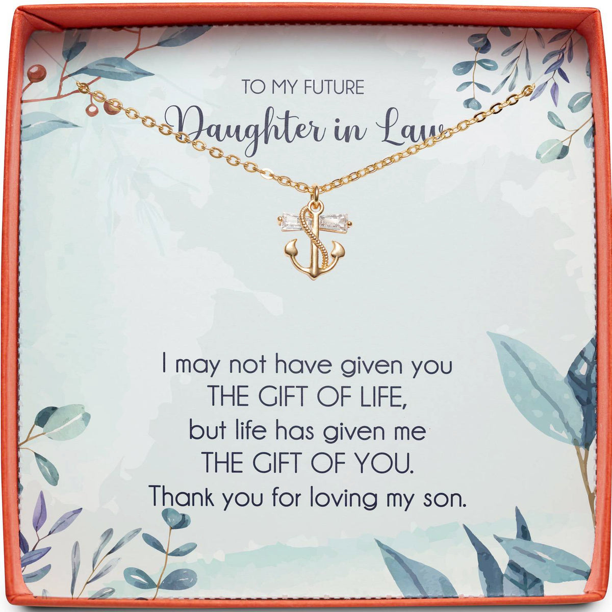 To My Future Daughter in Law | Gift of Life | Anchor Necklace