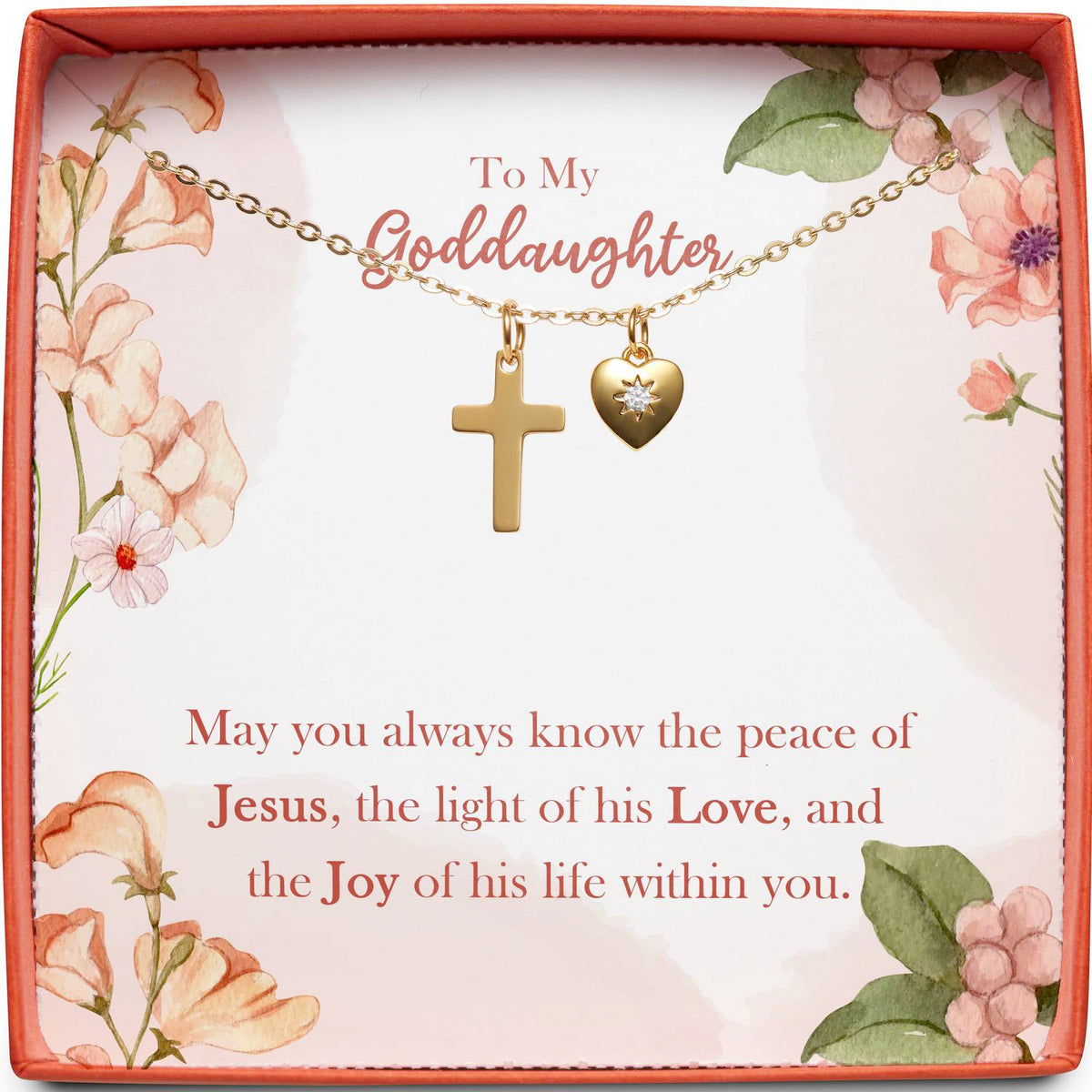 To My Goddaughter | Peace of Jesus | Cross Necklace