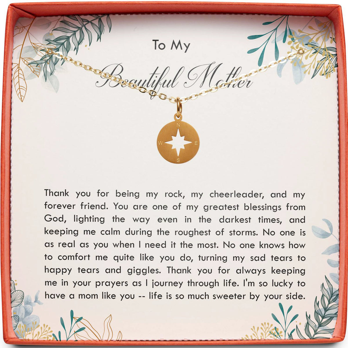 To My Beautiful Mother | Greatest Blessings from God | Compass Necklace