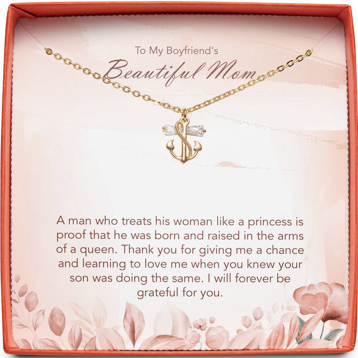 To My Boyfriend&#39;s Beautiful Mom | In the Arms of a Queen | Anchor Necklace