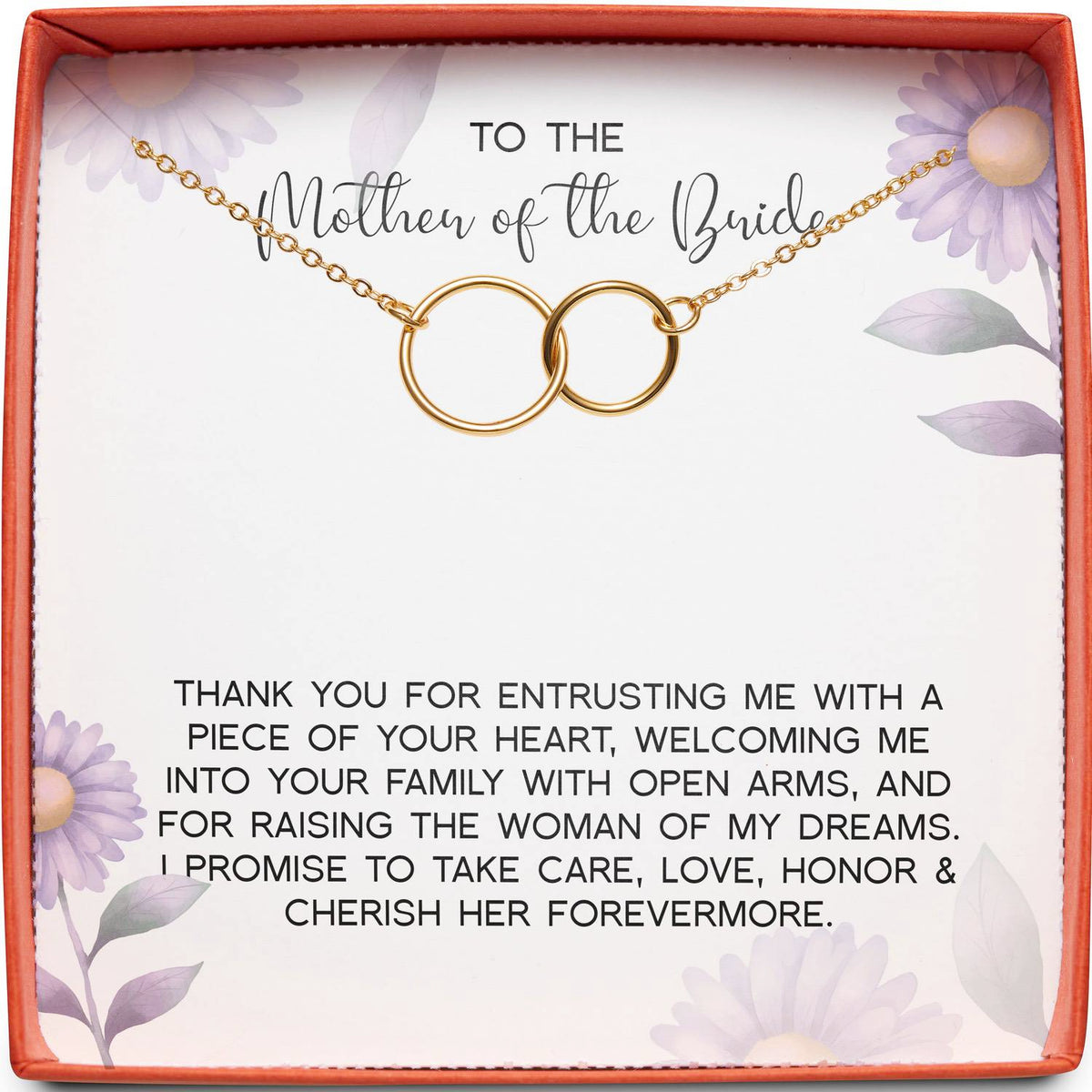 To The Mother of the Bride (From Groom) | Piece of Your Heart | Interlocking Circles