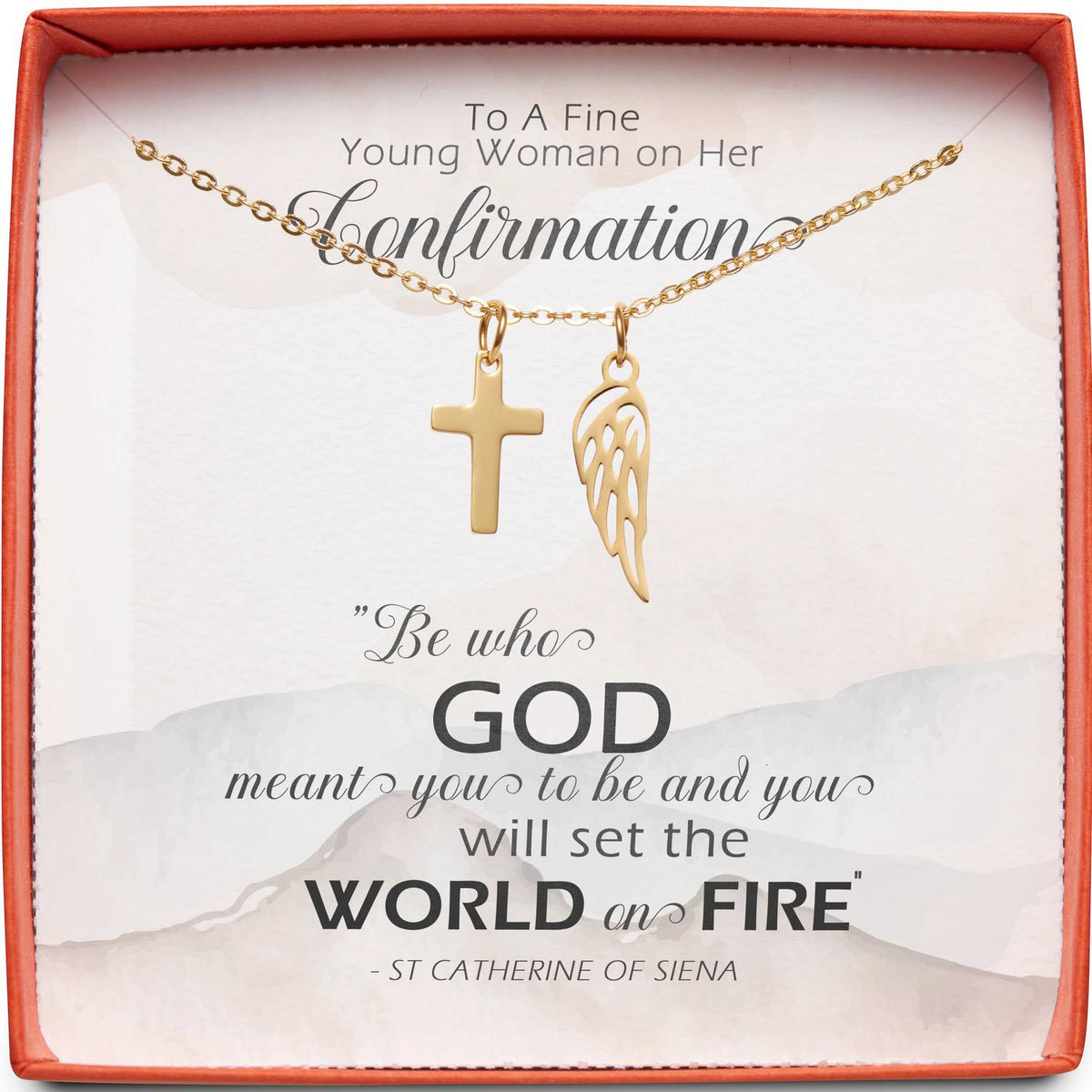 To A Fine Young Woman on Her Confirmation | Who God Meant You to Be | Cross Necklace