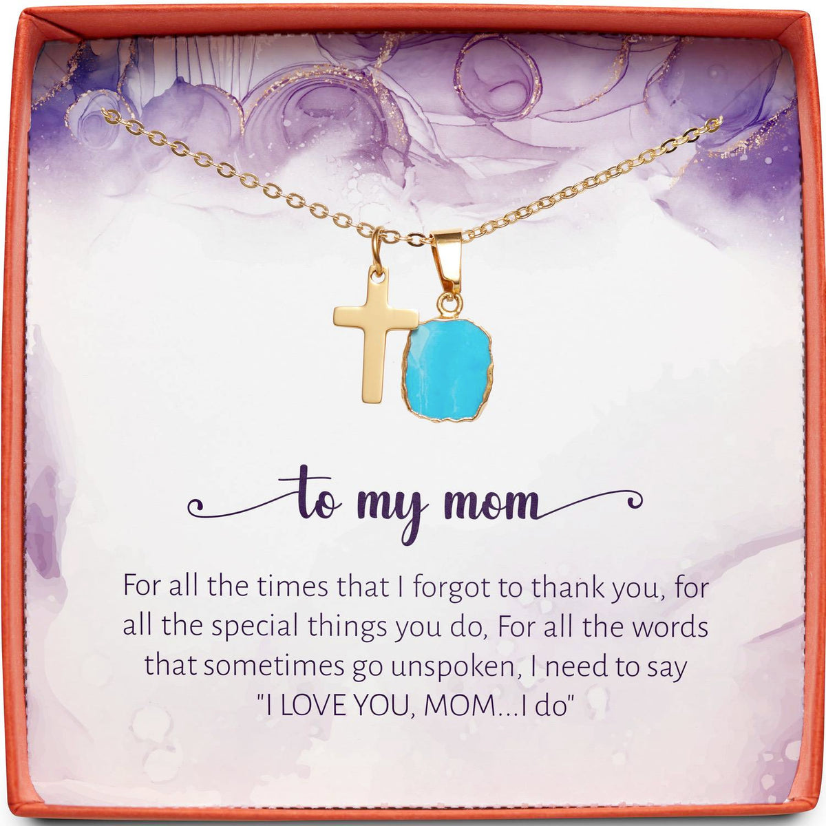 To My Mom | Words Unspoken | Cross Necklace