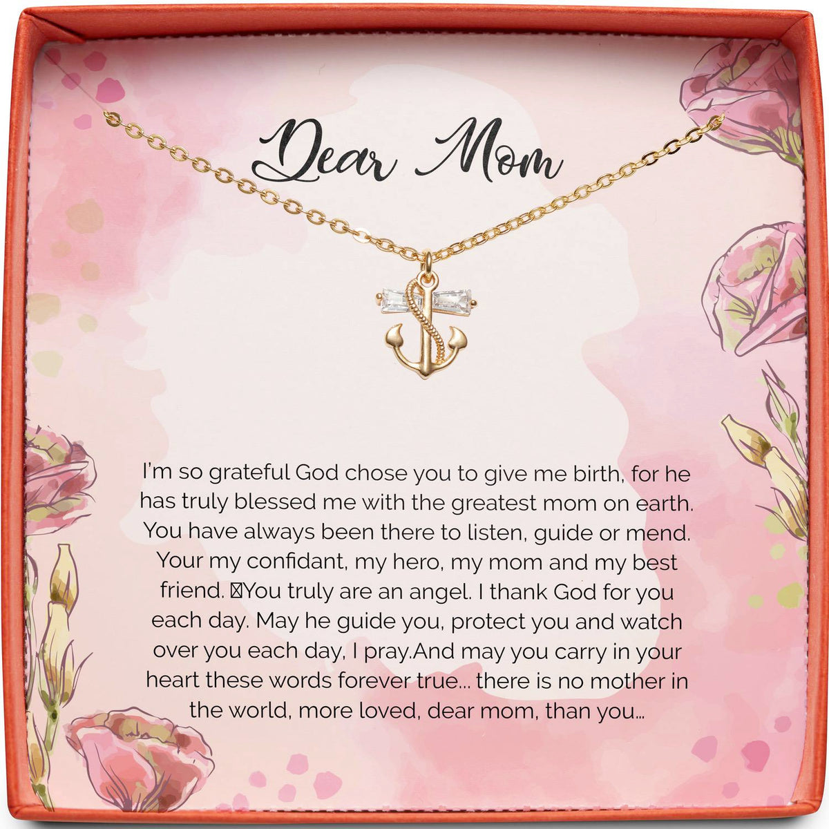 Dear Mom | You Truly Are an Angel | Anchor Necklace