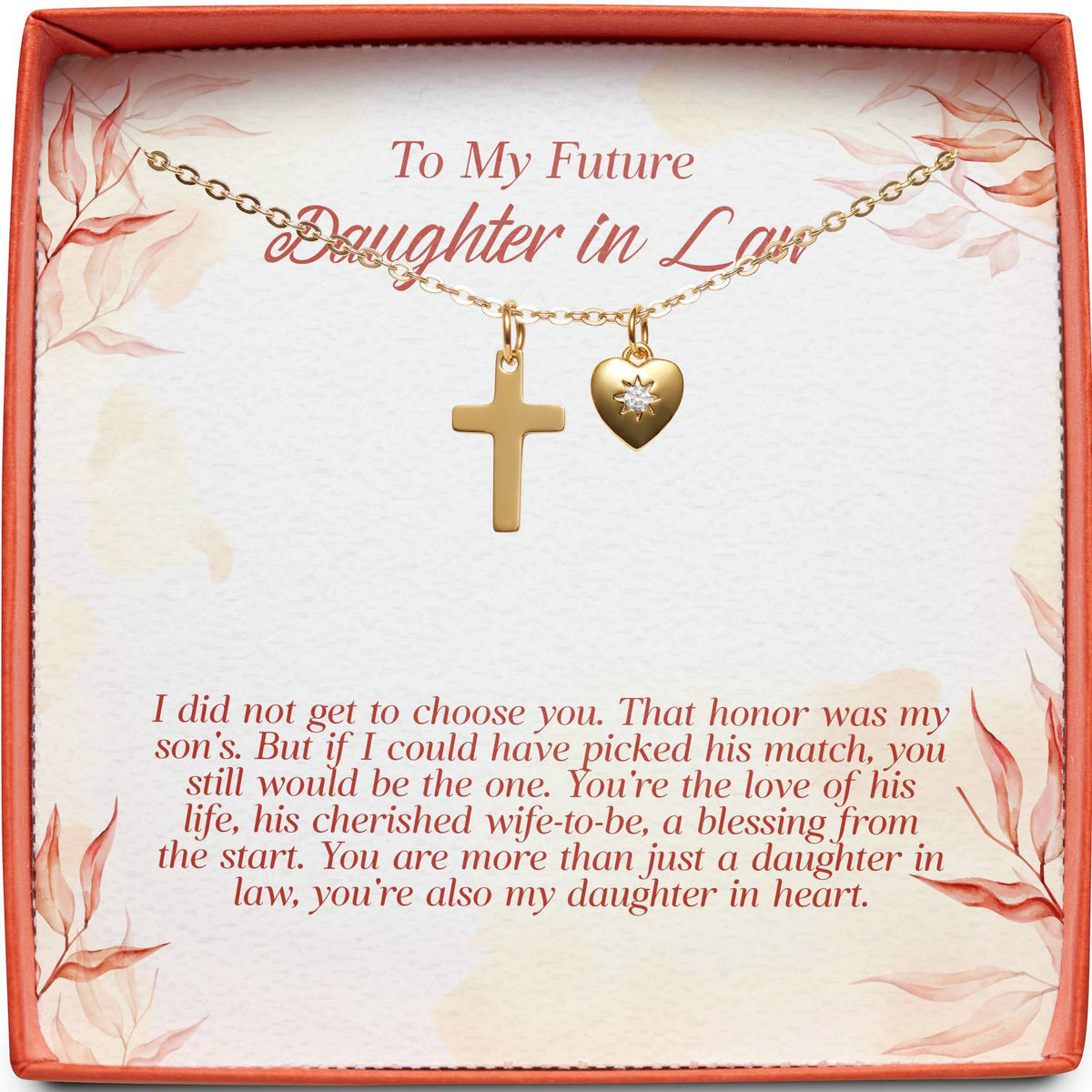 To My Future Daughter in Law | That Honor Was My Son&#39;s | Cross Necklace