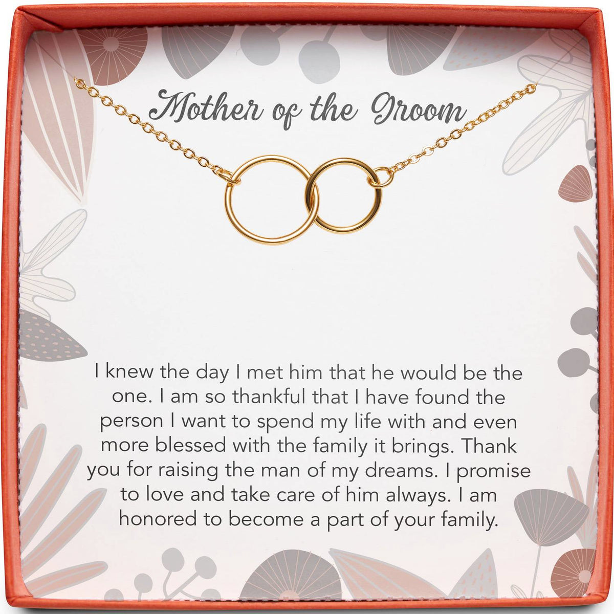 Mother of The Groom (From Bride) | Man of My Dreams | Interlocking Circles