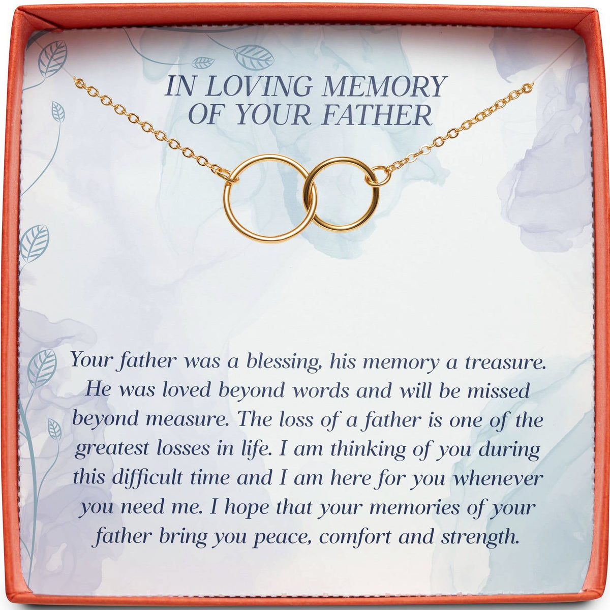 In Loving Memory of your Father | Loved Beyond Words | Interlocking Circles