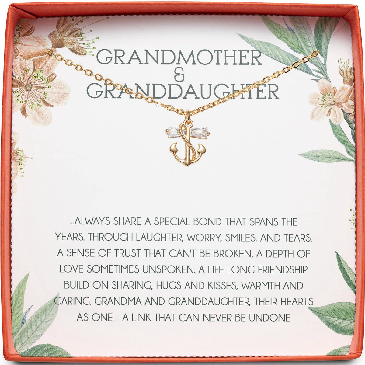 Grandmother &amp; Granddaughter | Special Bond That Spans the Years | Anchor Necklace