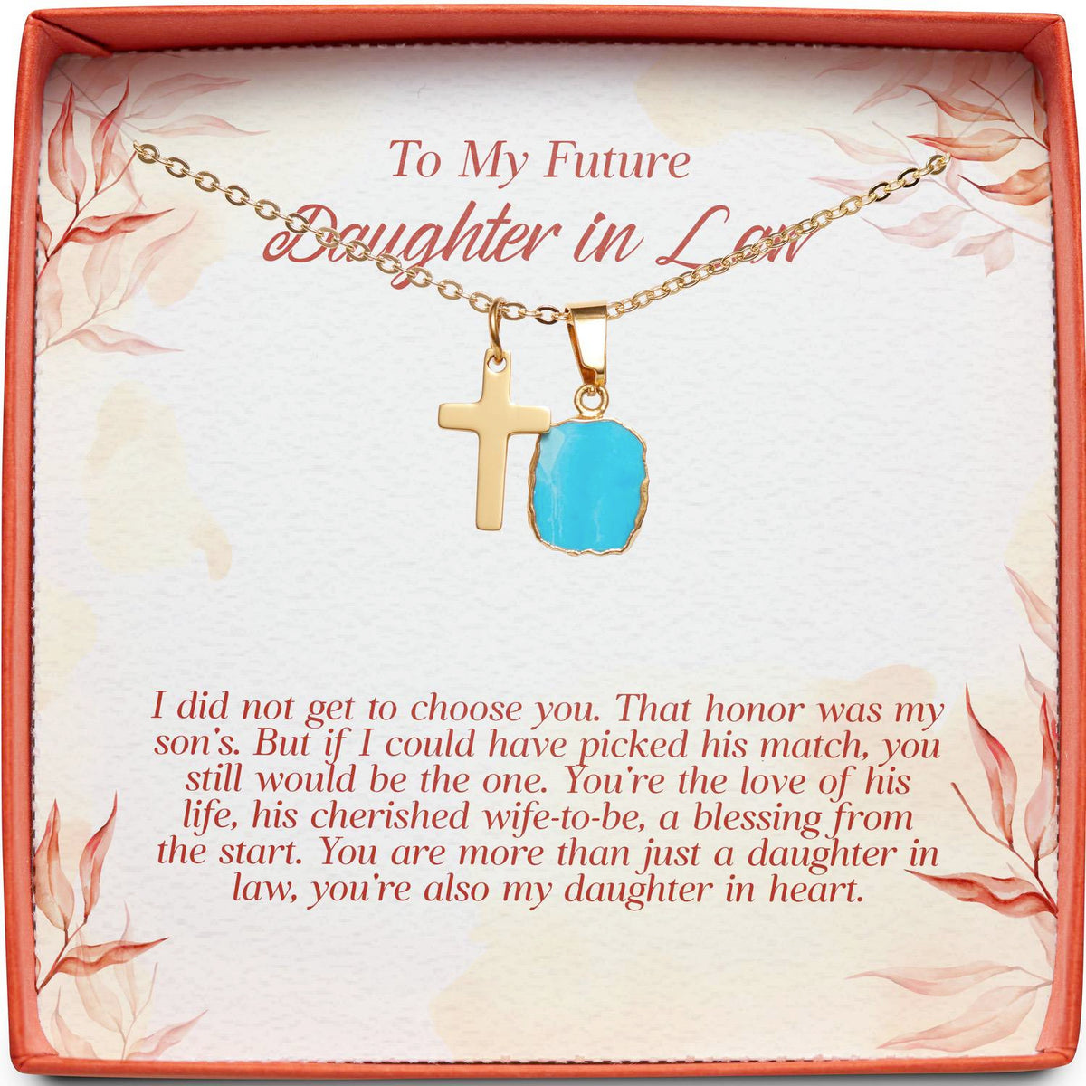 To My Future Daughter in Law | That Honor Was My Son&#39;s | Cross Necklace