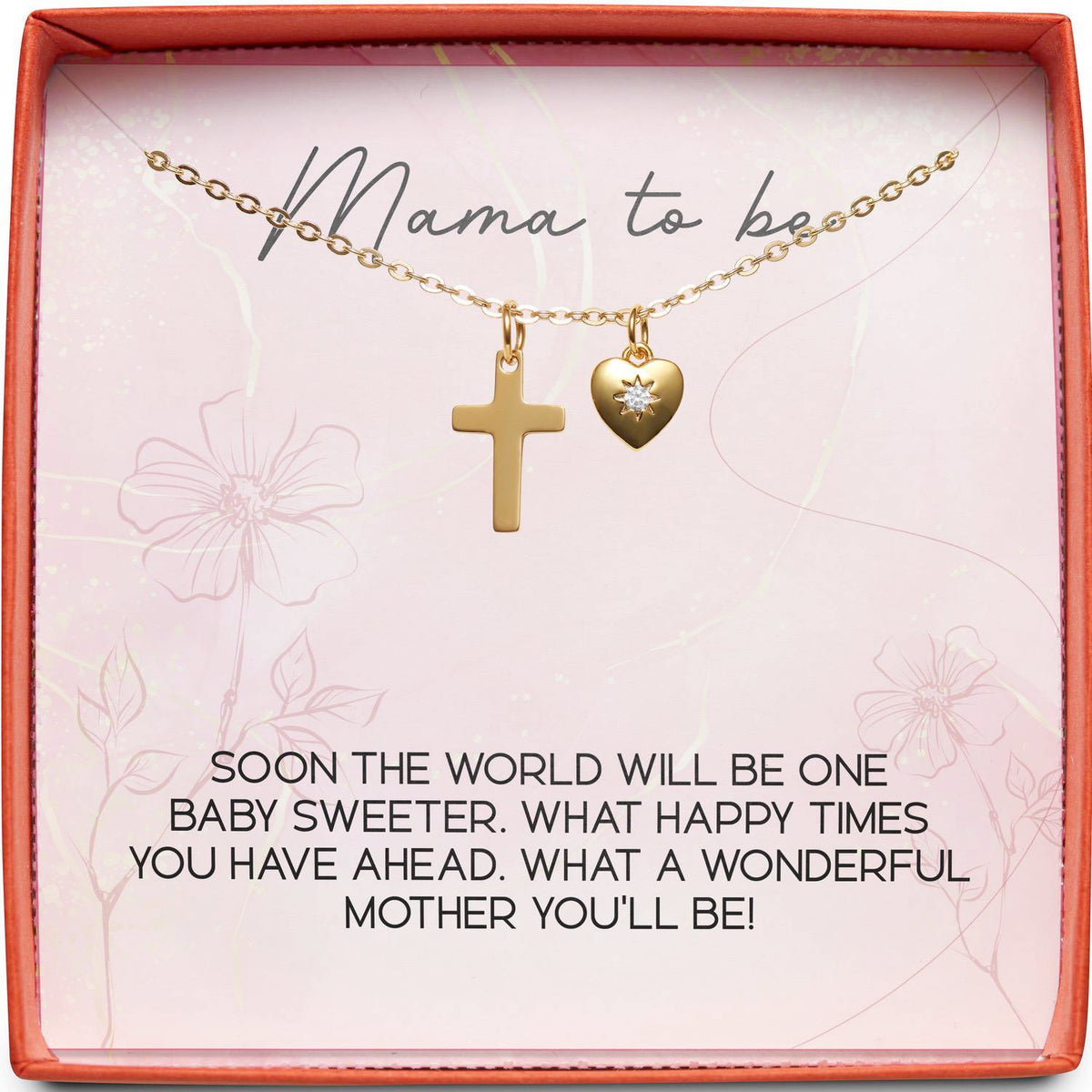 Mama to Be | One Baby Sweeter | Cross Necklace