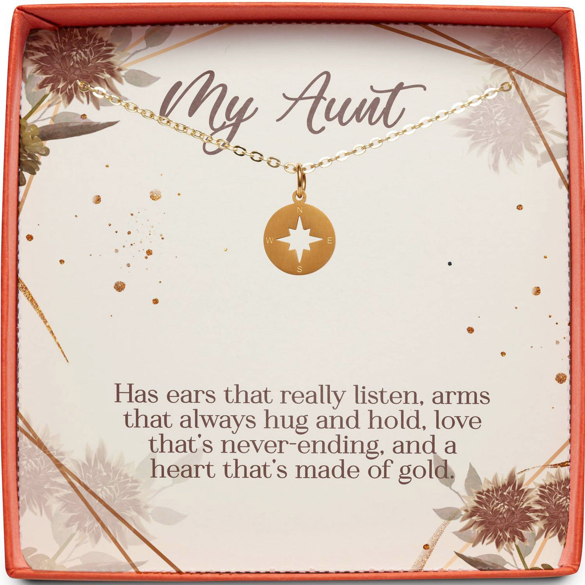 My Aunt | Love That&#39;s Never Ending | Compass Necklace