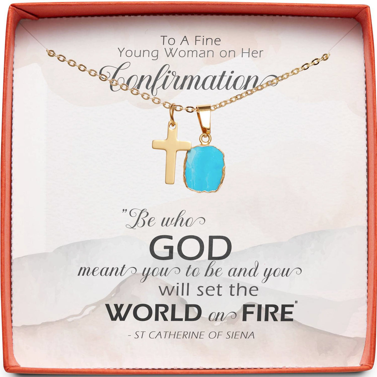 To A Fine Young Woman on Her Confirmation | Who God Meant You to Be | Cross Necklace