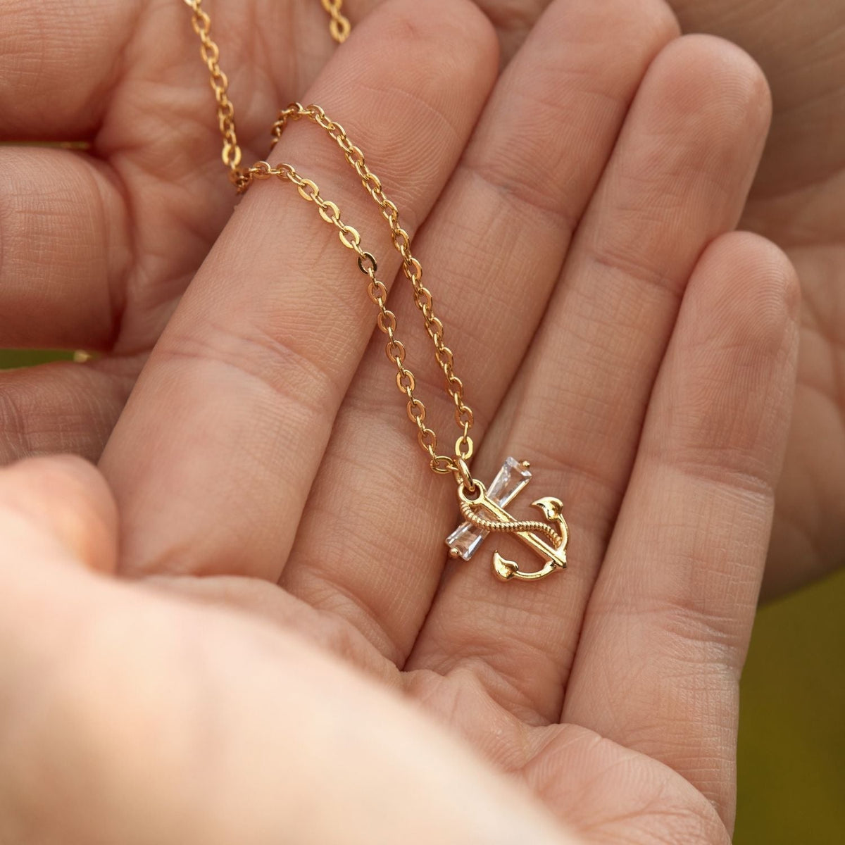 To My Beautiful Fiancé | Strongest, Bravest, Most Caring | Anchor Necklace
